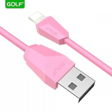 Cablu USB iPhone Lightning incarcare si date, roz de la Sirius Distribution Srl