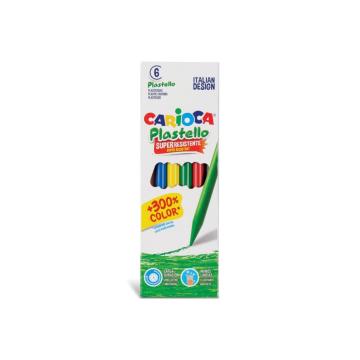 Creioane plastifiate Carioca Plastello 6/set de la Sanito Distribution Srl