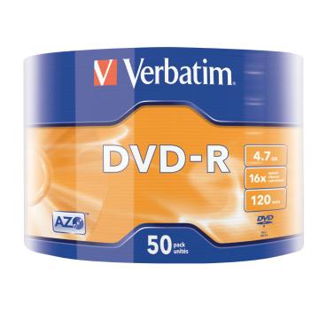 DVD-R Verbatim, 16x, 4.7 GB, 50 bucati/shrink de la Sanito Distribution Srl