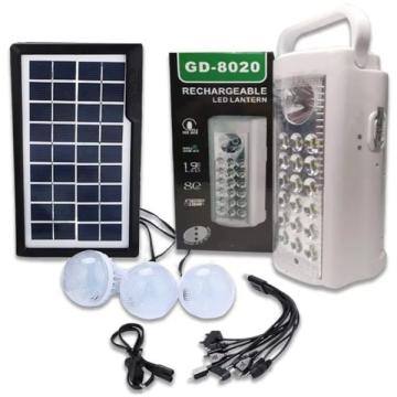 Kit solar de iluminat GDLite GD-8020 cu 3 becuri incluse