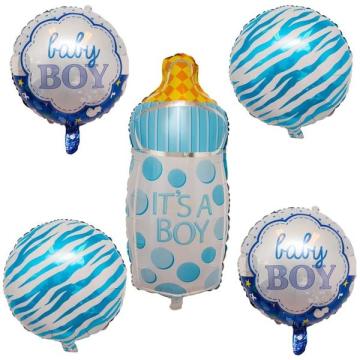 Set 5 baloane folie figurine pentru baietel la botez de la Startreduceri Exclusive Online Srl - Magazin Online - Cadour