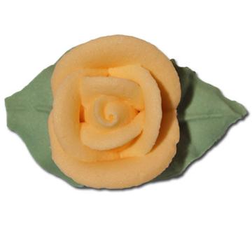 Trandafiri icing piersica cu frunze, 8 buc de la Lumea Basmelor International Srl