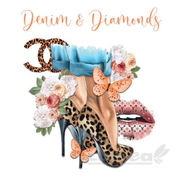 Set hartie vafe Denim and Diamonds - Crystal Candy de la Lumea Basmelor International Srl