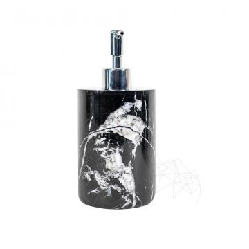 Dispenser sapun lichid din marmura Nero, 19.5 x 8.5 cm