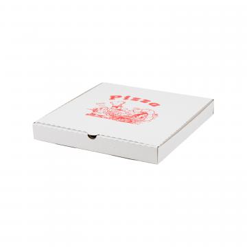 Cutie pizza alba cu imprimare generica 25cm