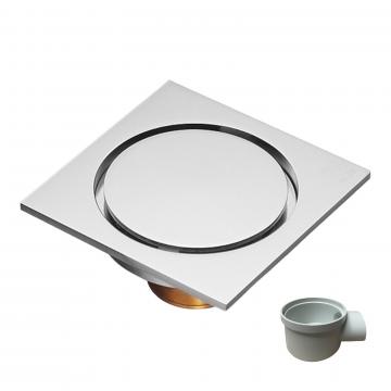 Sifon de pardoseala argintiu 100x100 mm, Top Ceramic 13 de la Top Ceramic Design Srl