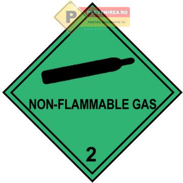 Eticheta pentru Gaz inflamabil si netoxic