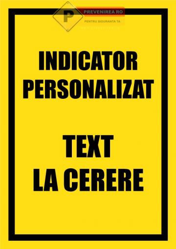 Indicator personalizat text la cerere de la Prevenirea Pentru Siguranta Ta G.i. Srl