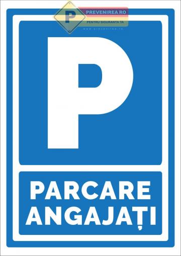 Semne pentru parcare angajati