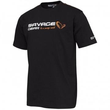 Tricou Savage Gear Signature Logo Black Ink de la Pescar Expert