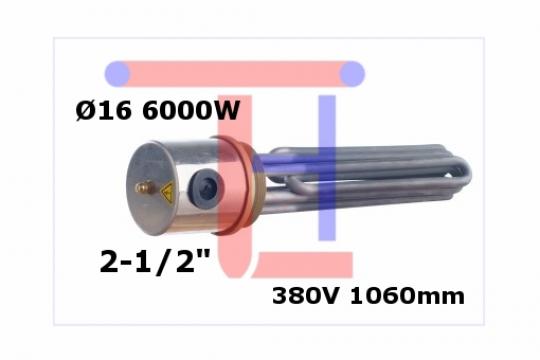 Termoplonjoare incalzire ulei de 2-1/2", 16x1060mm 6000W de la Tehnocom Liv Rezistente Electrice, Etansari Mecanice