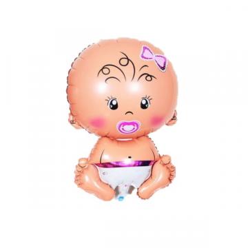 Balon folie mini figurina bebe fata mic 25 cm