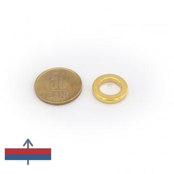 Magnet neodim inel 17,4 x 11 x 3 mm aurit