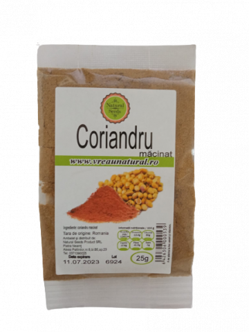 Coriandru macinat 25gr, Natural Seeds Product