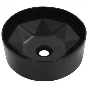 Chiuveta de baie, negru, 36 x 14 cm, ceramica de la VidaXL