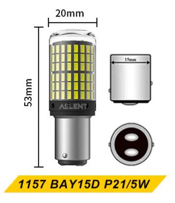 Set 2 becuri LED Pro Canbus compatibile P21/5W Rosu de la LND Albu Profesional Srl