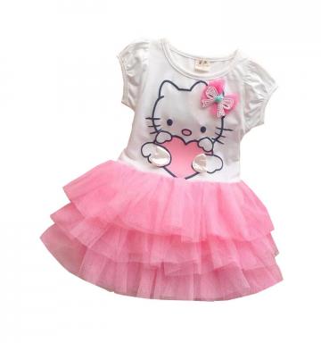 Rochita Hello Kitty, volane tulle, roz de la A&P Collections Online Srl-d