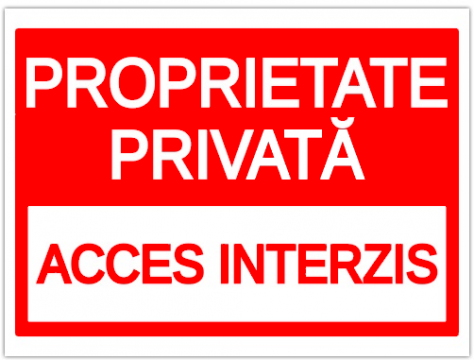 Indicator pentru interzicere proprietate privata