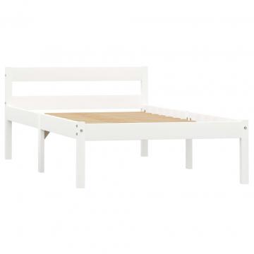 Cadru de pat, alb, 100 x 200 cm, lemn masiv de pin de la VidaXL