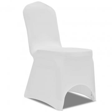 Huse de scaun elastice, 30 buc., alb de la VidaXL