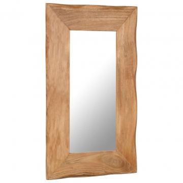 Oglinda cosmetica, 50 x 80 cm, lemn masiv de acacia