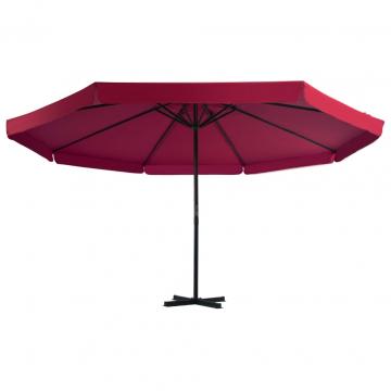 Umbrela de exterior cu baza portabila, rosu de la VidaXL