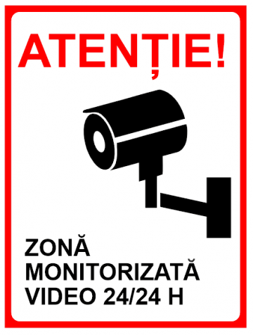 Indicator atentie zona monitorizata video