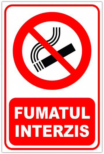 Indicator pentru fumatul interzis de la Prevenirea Pentru Siguranta Ta G.i. Srl