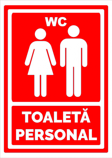 Indicator rosu toaleta personal
