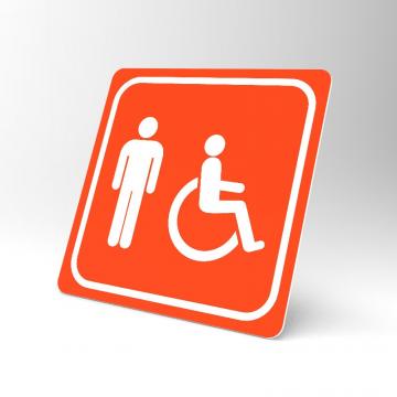 Placuta portocalie pentru wc barbati cu handicap