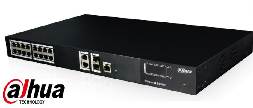 Switch PoE 16 porturi Dahua PFS4220-16P-250 de la Big It Solutions