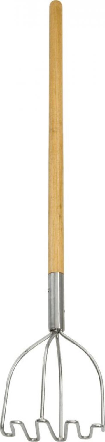 Zdrobitor cartofi inox cu maner din lemn 80 cm