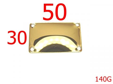 Placuta 50x30 gold 50x30 mm gold U24 140G
