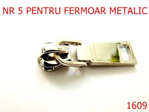Cursor pentru fermoar metalic /nikel 1609