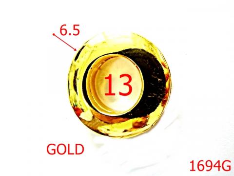 Ochet zamac 13 mm /gold 13 mm gold 2A7 D26 1694G