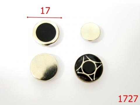 Capac butoni manusa 17mm/2 17 mm negru AI2 1727 de la Metalo Plast Niculae & Co S.n.c.