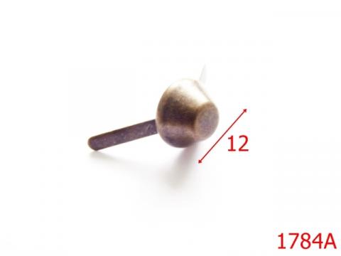 Piciorus metalic 12 mm antic 4I6 AJ16 1784A