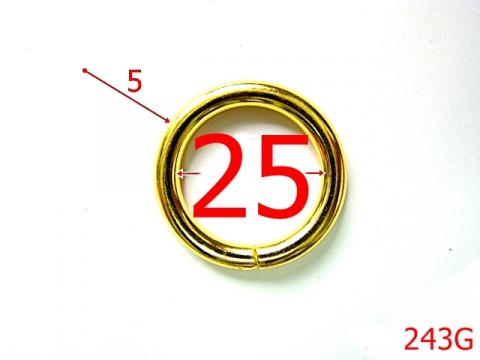Inel O 25mm gold 25 mm 5 gold 4D5 243G