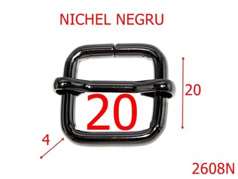 Catarama reglaj 20 mm 4 nichel negru 4K7 4K8 6H2 2608N de la Metalo Plast Niculae & Co S.n.c.