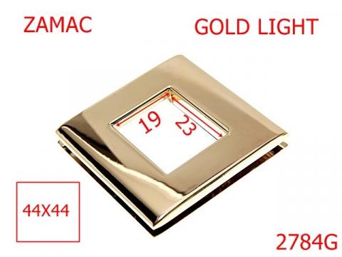 Ochet patrat 44X44 mm gold light 2B1 2784G de la Metalo Plast Niculae & Co S.n.c.