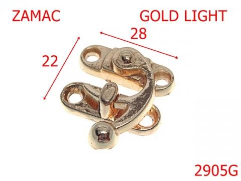 Inchizator 28x22 mm gold light 12C8 2905G de la Metalo Plast Niculae & Co S.n.c.