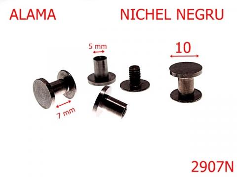 Surub 10x7 mm nichel negru 4K4 2907N de la Metalo Plast Niculae & Co S.n.c.