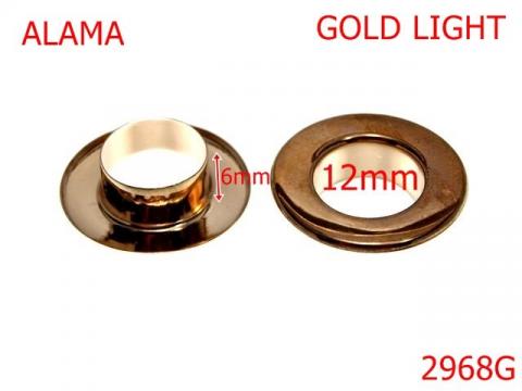 Ochet inoxidabil 12 mm gold light 2968G de la Metalo Plast Niculae & Co S.n.c.