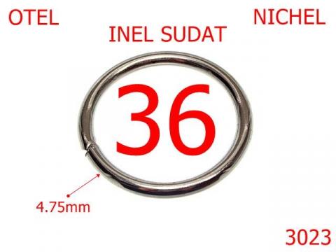 Inel rotund sudat 36 mm 4.75 nichel 4H6 4B6/4D3/4B4 3023
