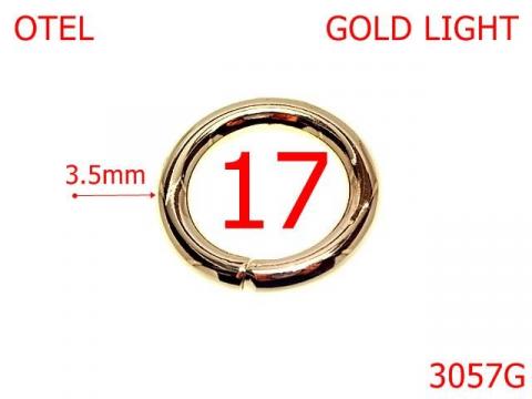 Inel rotund 17 mm 3.5 gold light 4E6 3057G