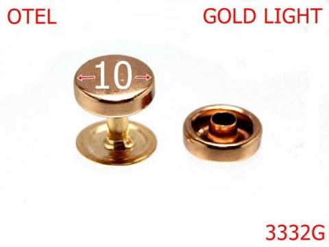 Rivet cilindric 10 mm gold light 1C5/9D10 3332G