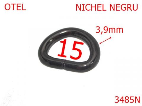 Inel D 15 mm 3.9 nichel negru 3E8 3C8 3A1 3485N