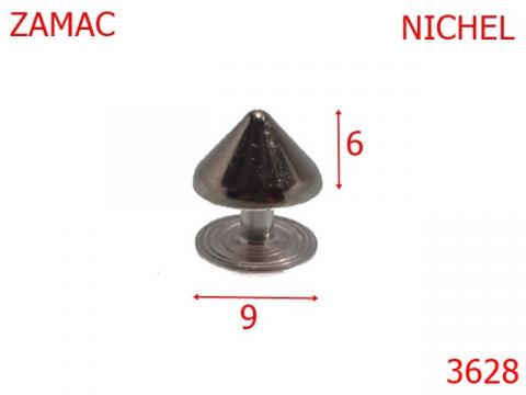 Ornament conic 9 mm nichel 10B25 3628 de la Metalo Plast Niculae & Co S.n.c.