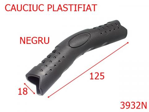 Maner tubular 125 mm 18 negru 3932N de la Metalo Plast Niculae & Co S.n.c.