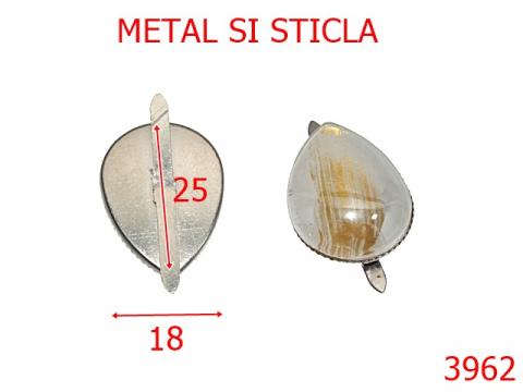 Ornament lacrima 25 mm nichel 3962 de la Metalo Plast Niculae & Co S.n.c.